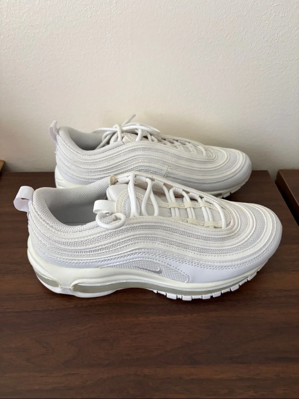 Nike Women's Air Max 97 Sneakers in Off-White/Cream - Picture 3 of 10